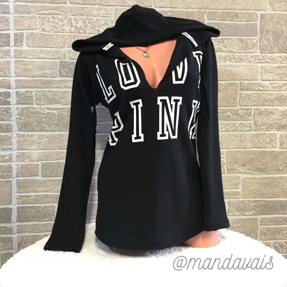 🅟🅘🅝🅚 V-neck hoodie (Tunic style)